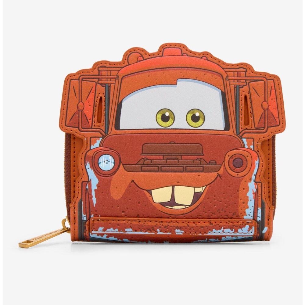Loungefly Disney Pixar Cars Figural MATER Light-Up Backpack and GITD Wallet NWT - Picture 6 of 9